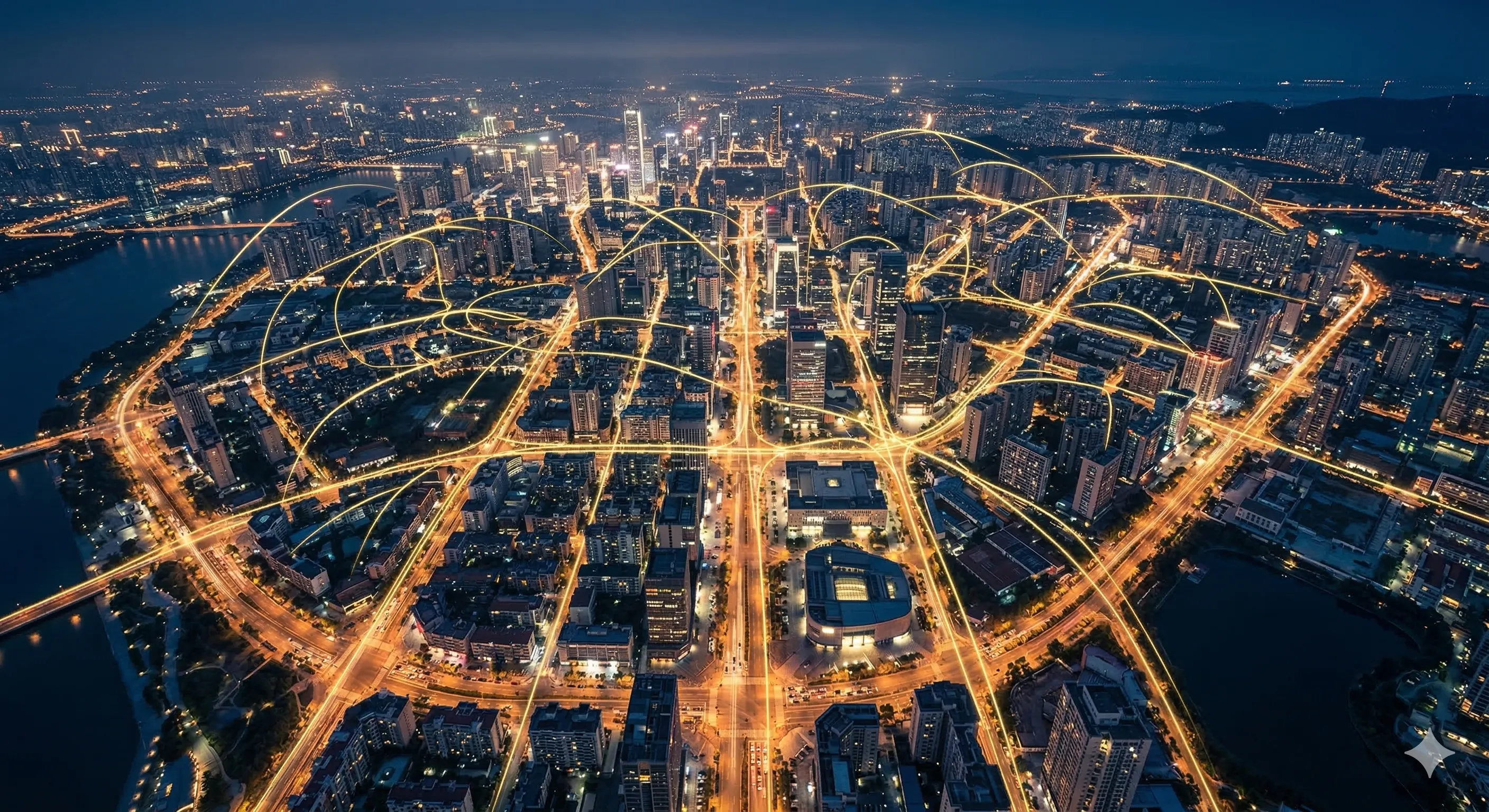 城市夜晚的連結網絡與創新能量