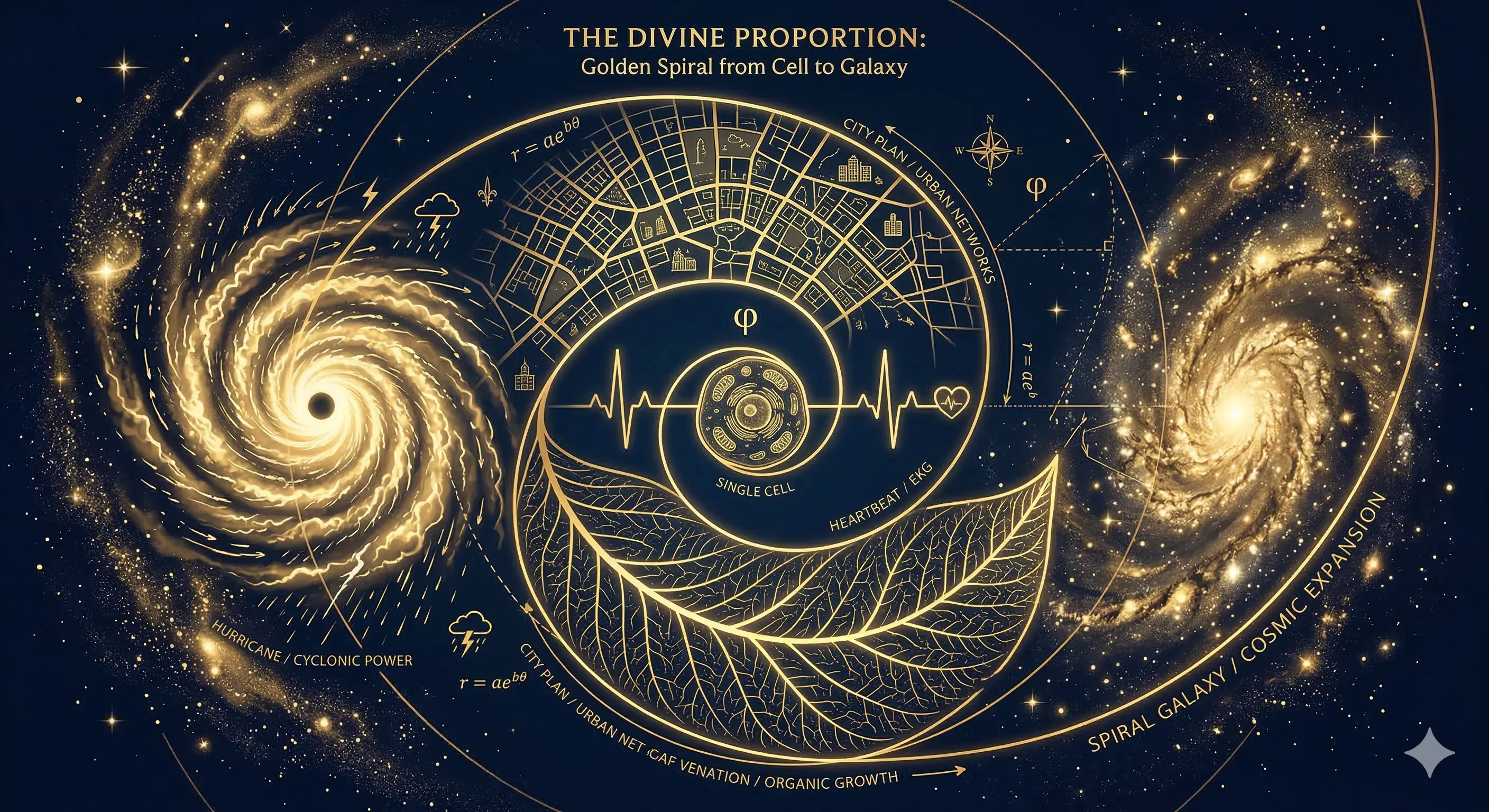 從微觀到宏觀的對數螺旋，展現規模的數學之美