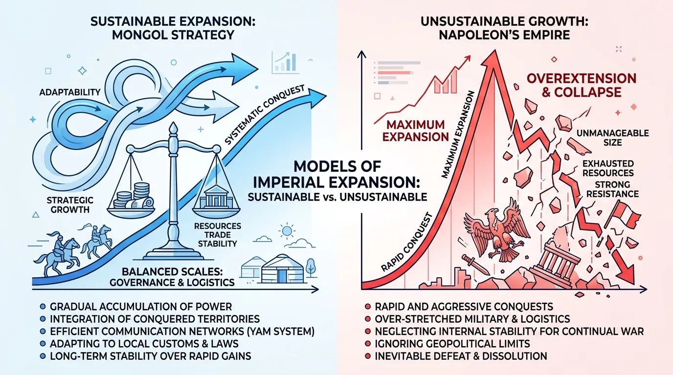 以戰養戰 vs. 過度擴張——蒙古與拿破崙的對照實驗