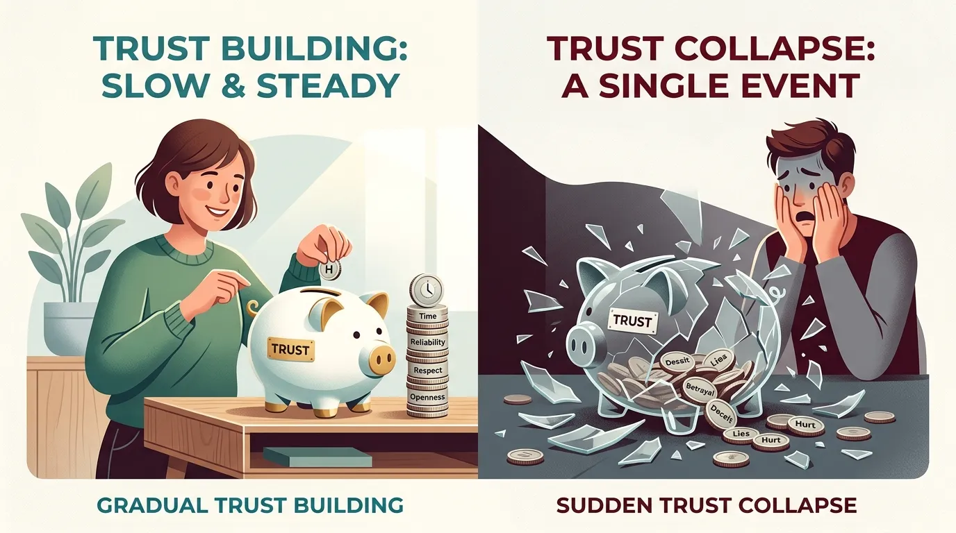 信任是慢慢存的, 但可以一次全部領光